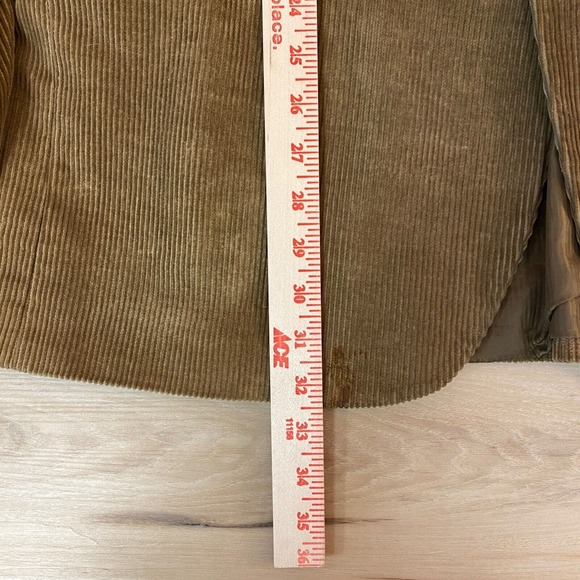 Croft & Barrow Corduroy Blazer Mens 46L 2 button Cotton Khaki Lining - Picture 4 of 15